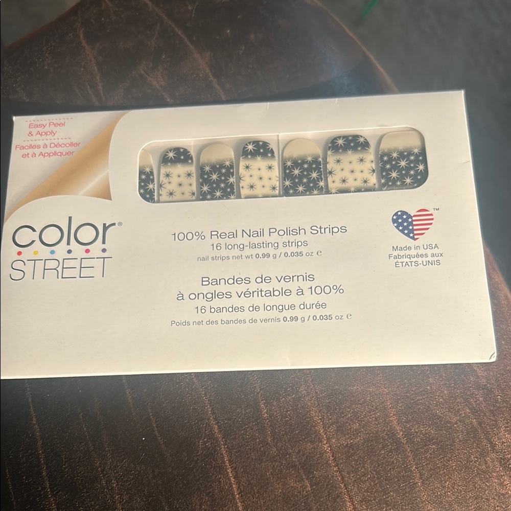 Color Street Nail Polish Strips with Star Design CLEAR OVERLAY